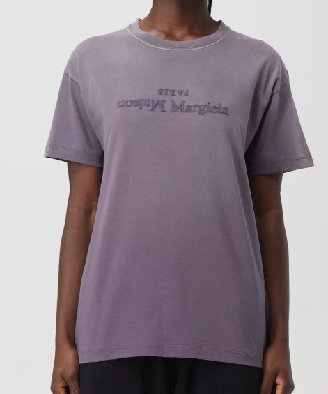 o1s22i1n0724 Reverse Logo Embroidered T-Shirt Light Purple