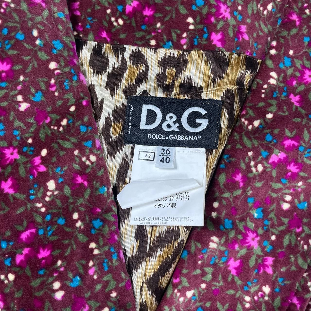 Dolce & Gabbana DOLCE & GABBANA FLORAL VELVET BLAZER Size S / US 4 / IT 40 - 2 Thumbnail