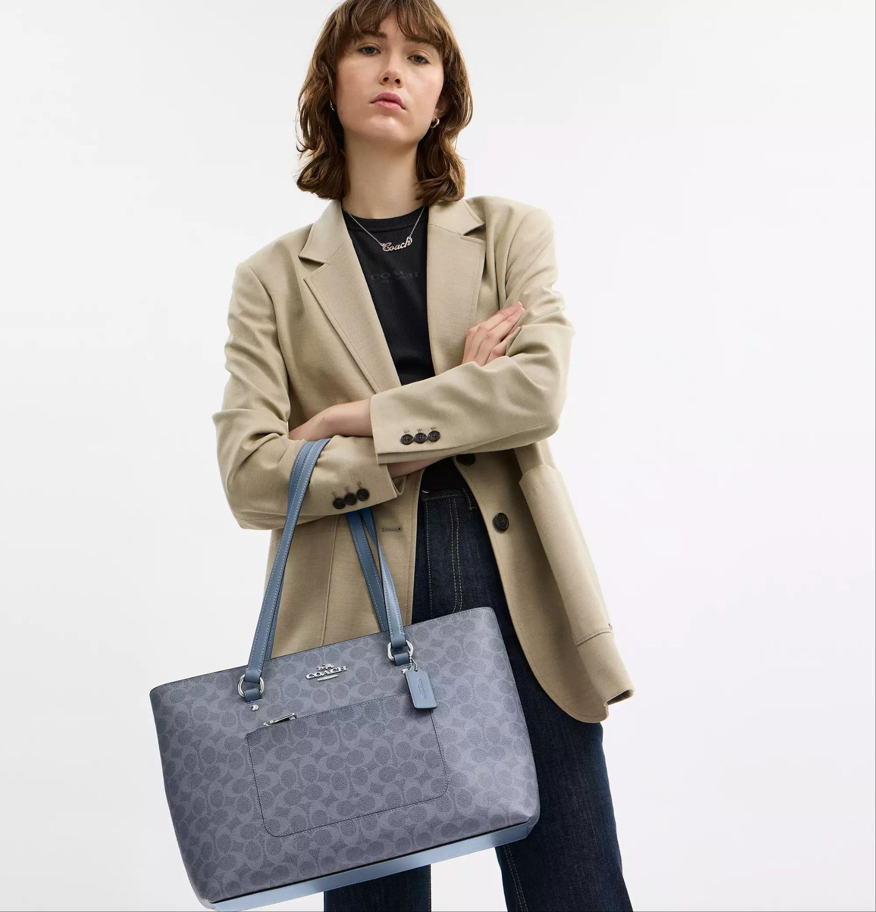 Coach Station Tote Bag In Signature Canvas CCD69 Size ONE SIZE - 8 Thumbnail