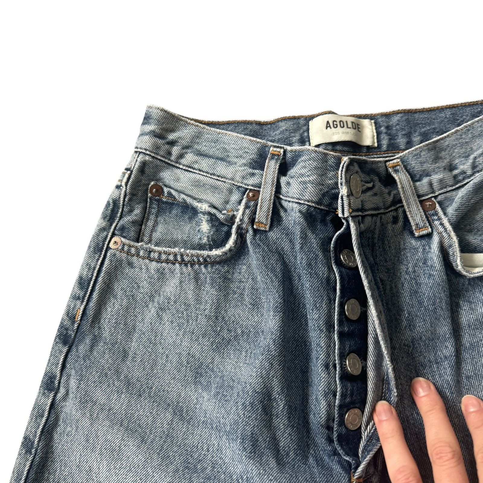 Agolde AGOLDE 90's Pinch Waist Straight Jean Backdrop Wash Size 26" / US 2 / IT 38 - 6 Thumbnail