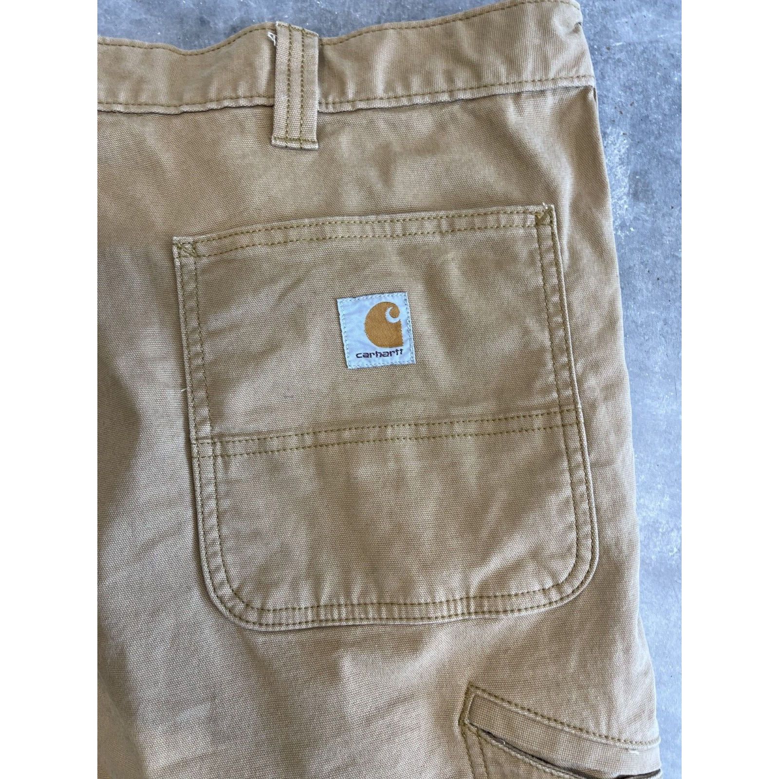 Carhartt VTG 90S Y2K RARE CARHARTT CARPENTER UTILITY SHORTS SZ 42 BRO Size US 42 / EU 58 - 3 Thumbnail