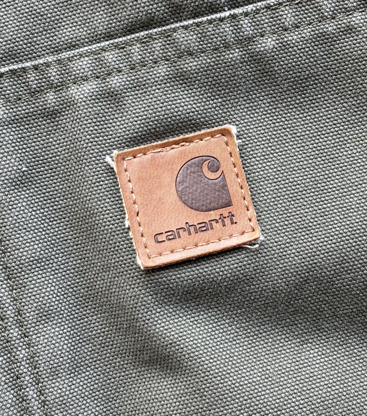 Carhartt × Vintage Vintage Carhartt Olive Green Workwear Hooded Jacket Size US L / EU 52-54 / 3 - 3 Thumbnail