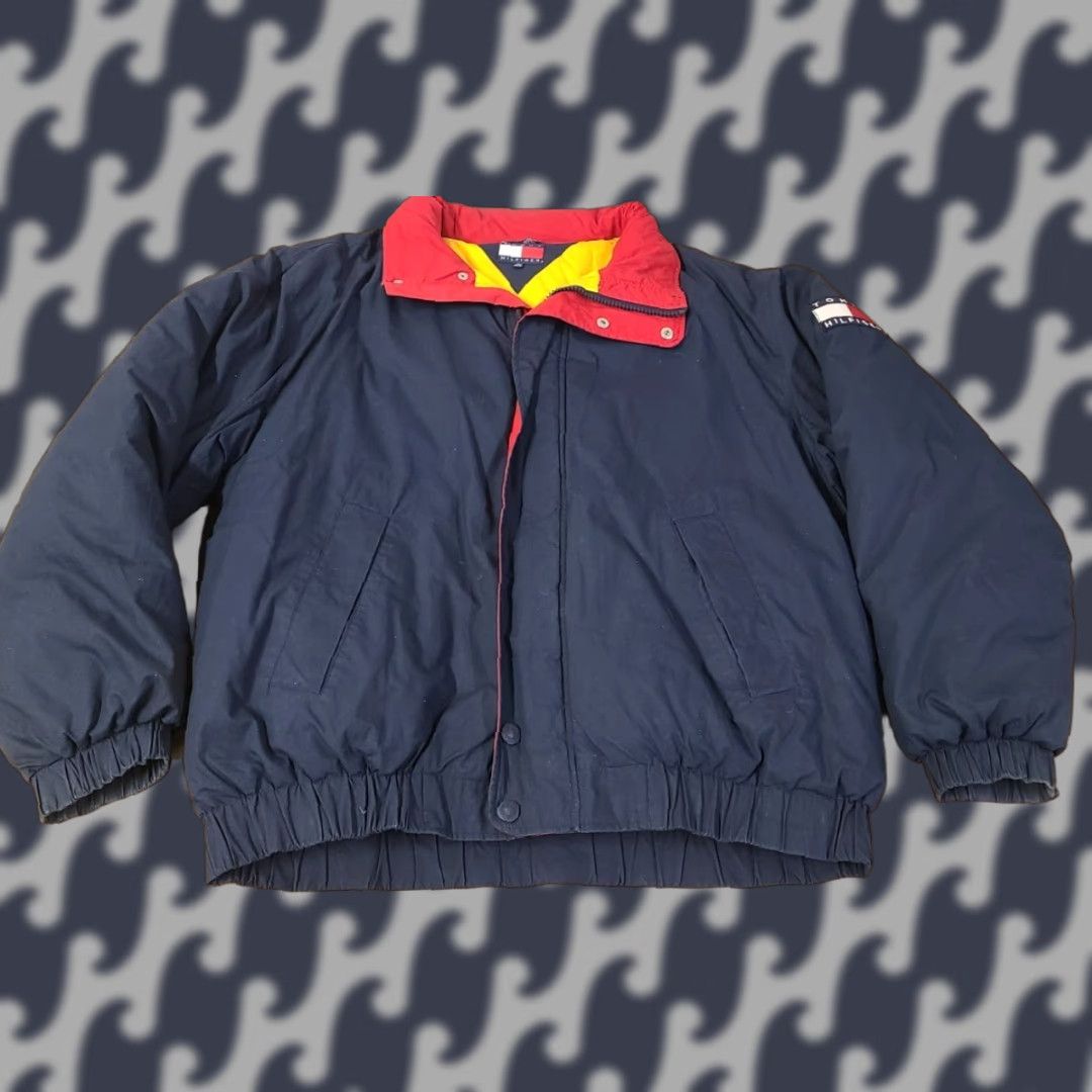 Tommy Hilfiger VINTAGE Tommy Hilfiger Coat Puffer XL Men Blue Down Zip Full Zip Embroidered Logo OS All Seasons Winter Size US XL / EU 56 / 4 - 1 Thumbnail