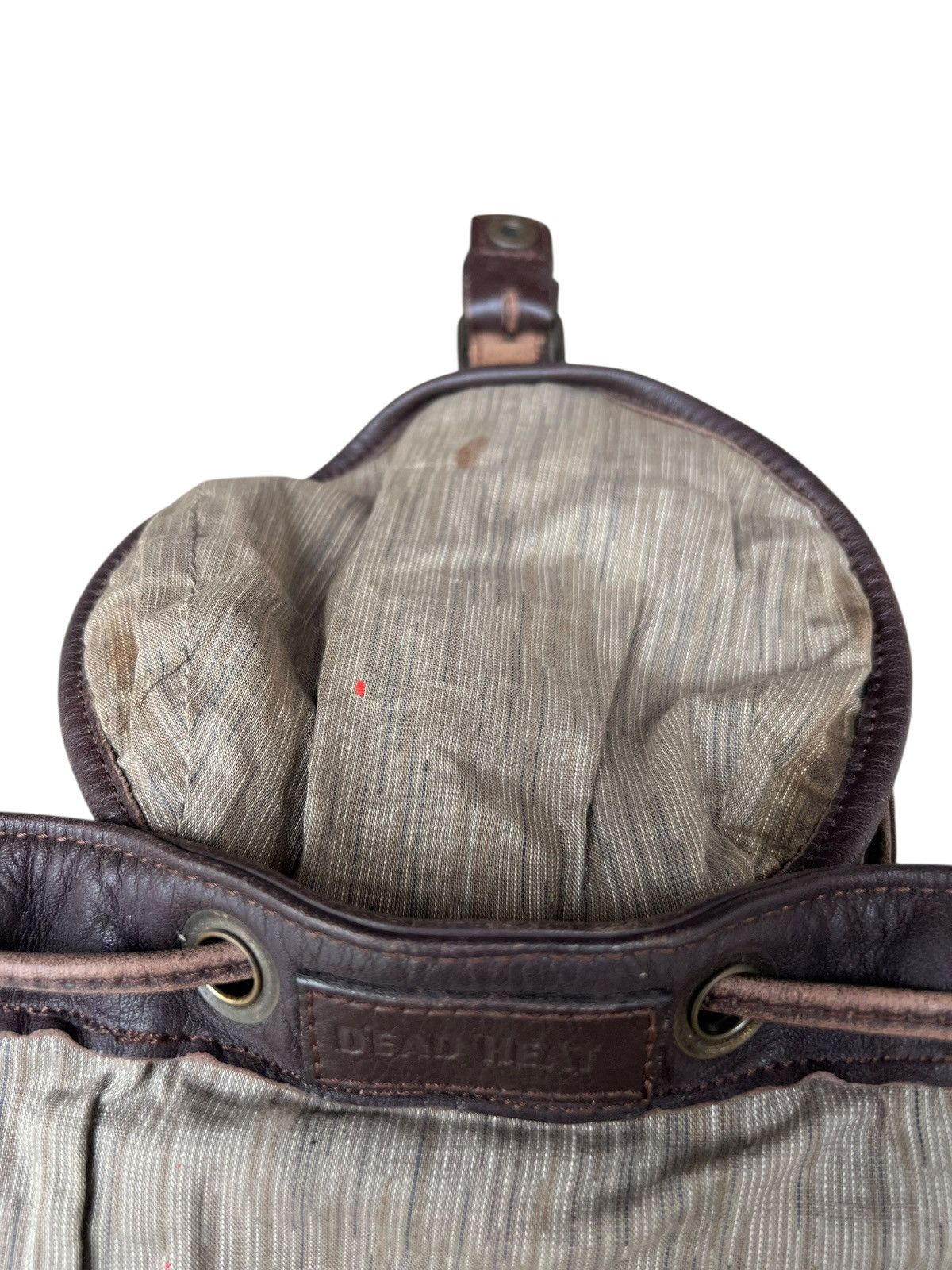 Leather Vintage DEAD HEAT Japan Patina Scratch Leather Backpack Bag Size ONE SIZE - 24 Thumbnail