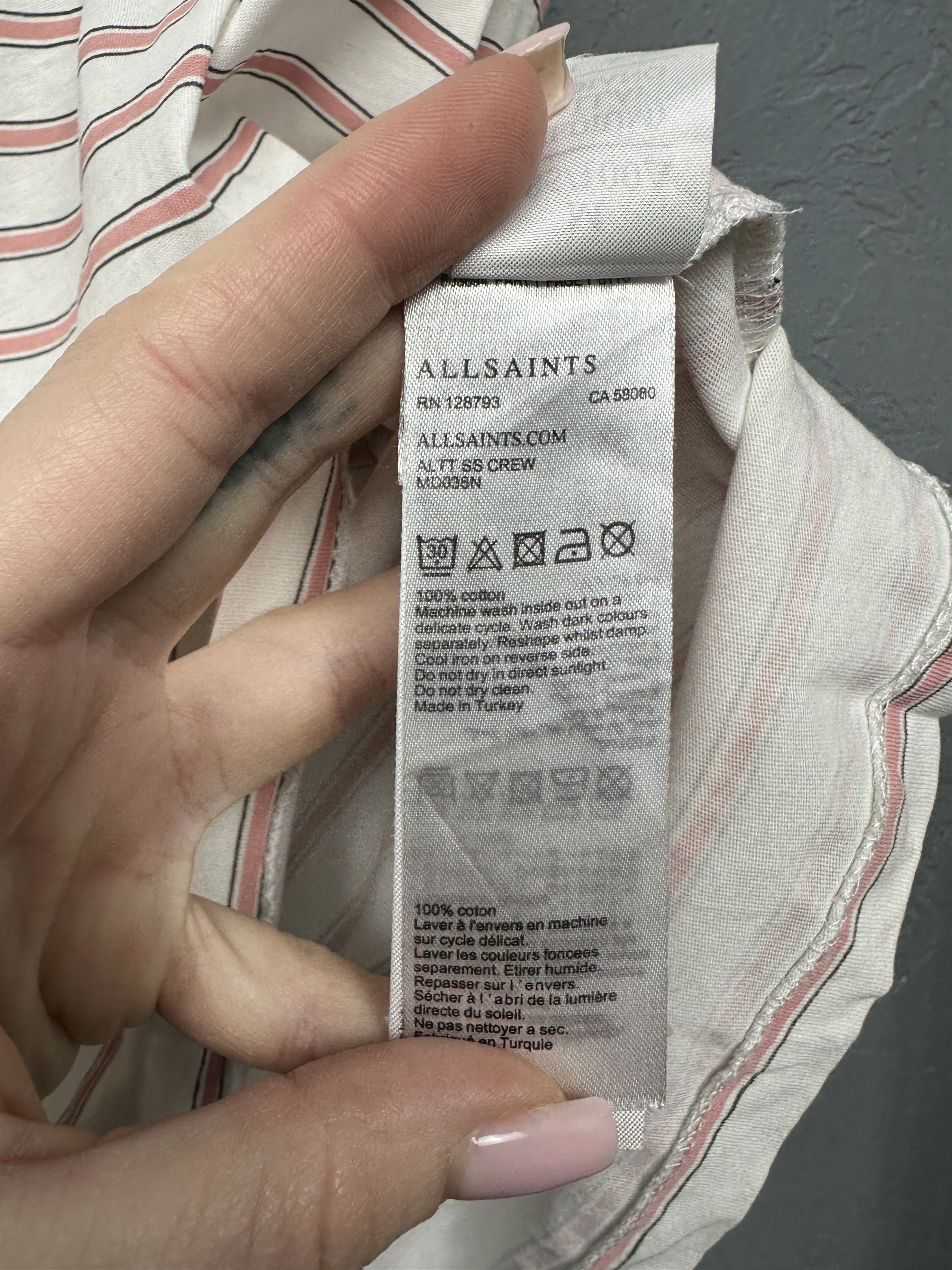 Allsaints Allsaints Mens Altt Crew Neck T-Shirt Size US M / EU 48-50 / 2 - 5 Thumbnail