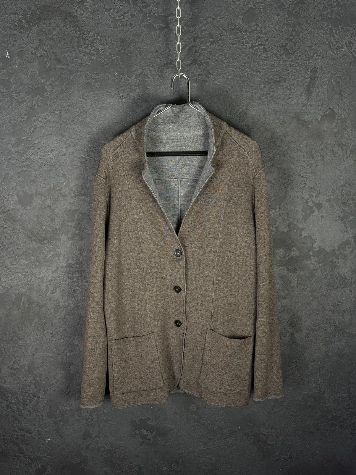 Maurizio Baldassari Maurizio Baldassari Reversible Knit Wool Swacket Size US M / EU 48-50 / 2 - 2 Thumbnail
