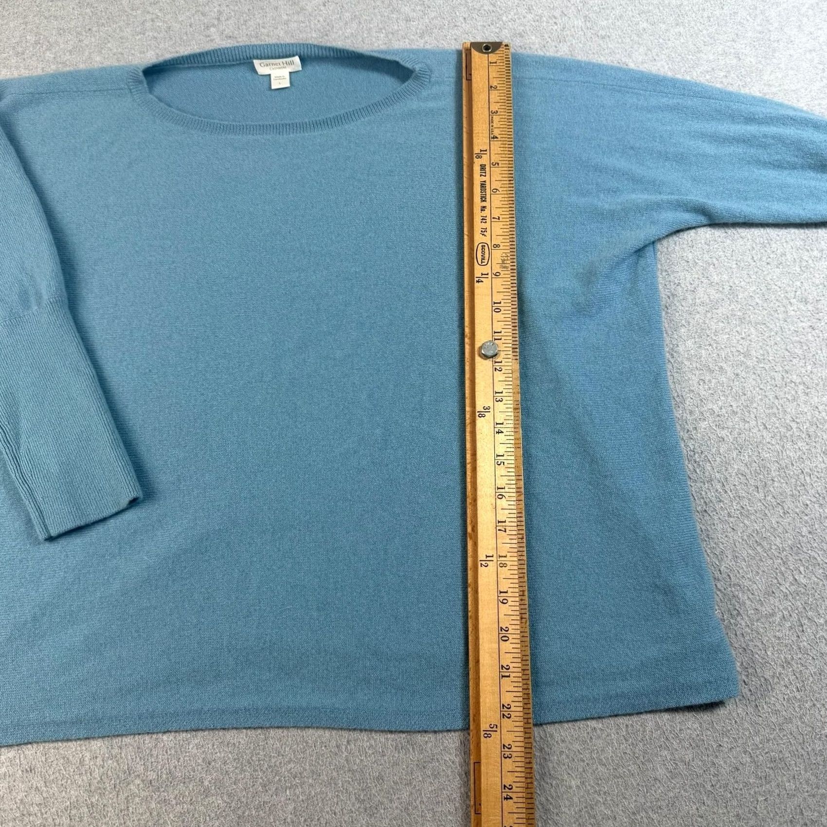 Vintage Garnet Hill Cashmere Sweater Women Large Blue Crew Neck Long Sleeve Relaxed Knit Pullover Casual Winter Size L / US 10 / IT 46 - 5 Thumbnail