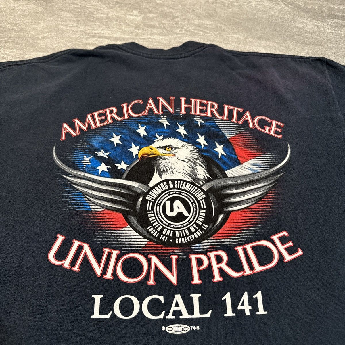Vintage Vintage 90s American Heritage Union Plumbers Eagle Shirt Size US L / EU 52-54 / 3 - 2 Thumbnail