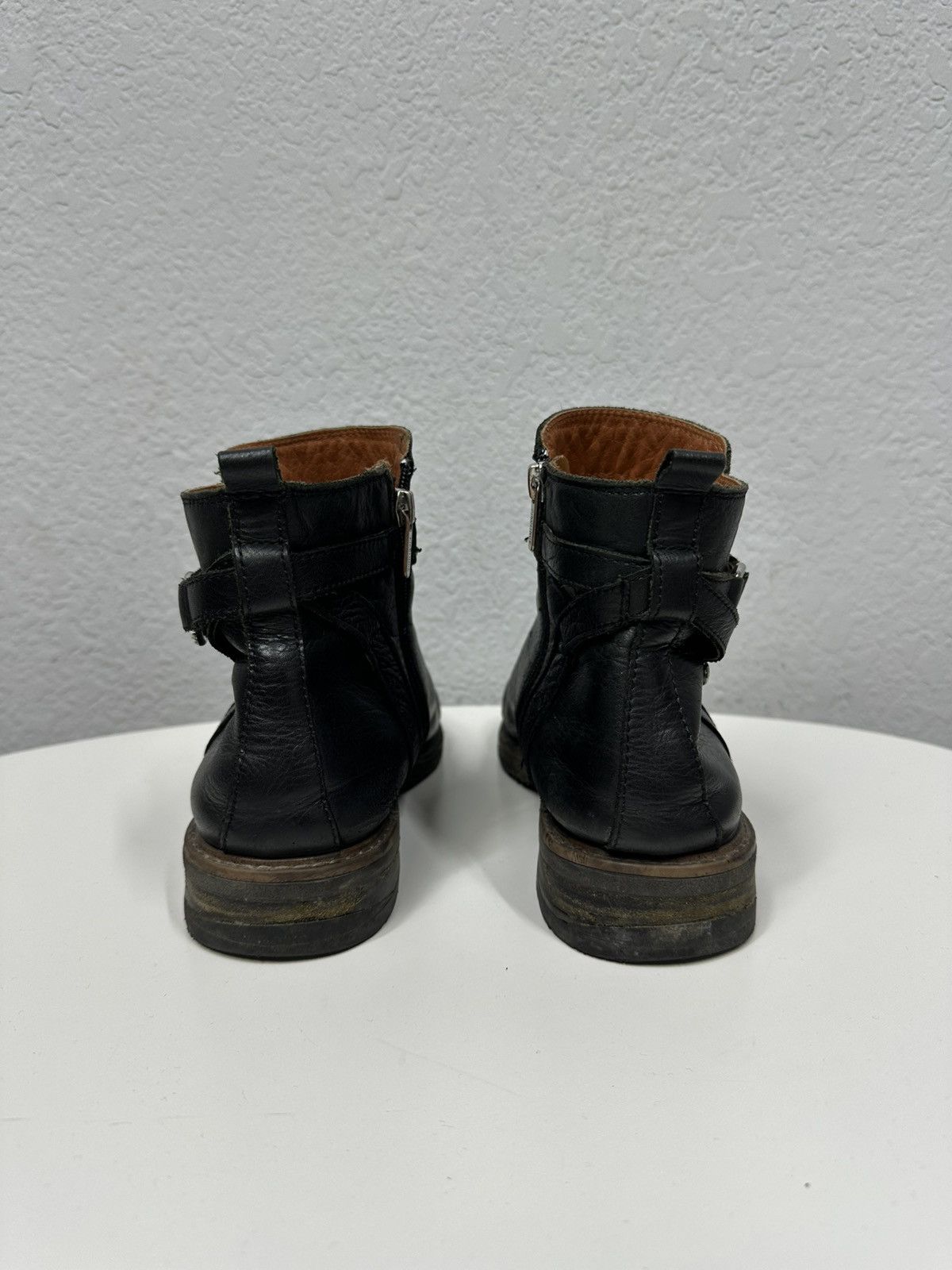 If Six Was Nine AS 98 Vibe Artisan Black Leather Side Zip Ankle Biker Boots Size US 10 / EU 43 - 8 Thumbnail