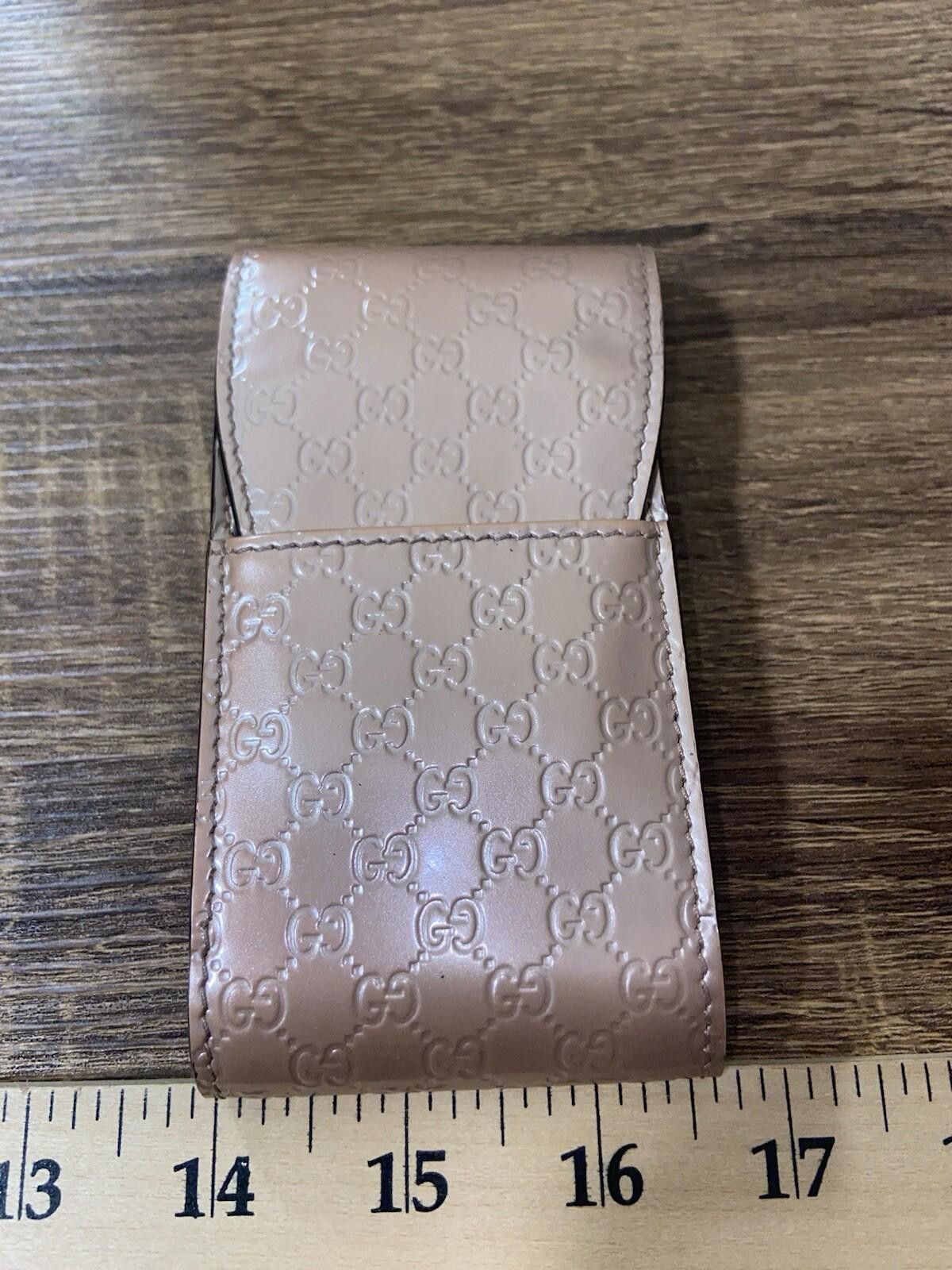 Gucci Gucci Guccissima rose gold pink leather cigarette case pouch Size ONE SIZE - 4 Thumbnail