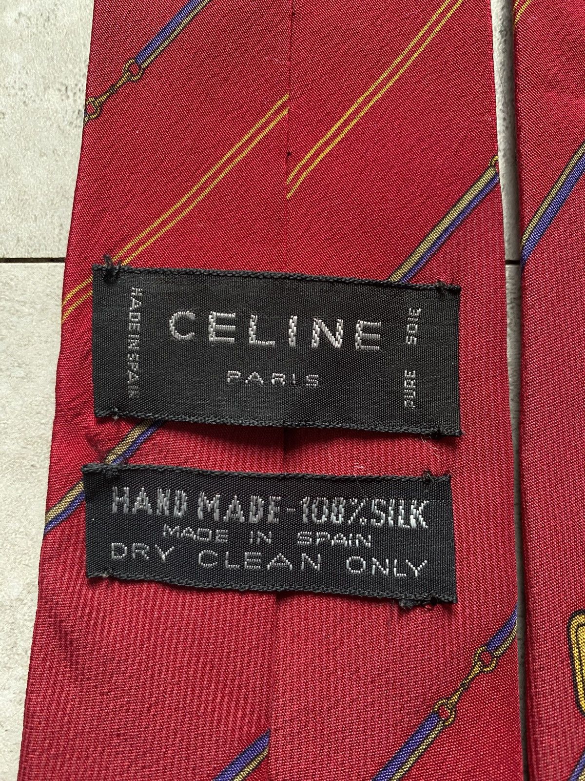 Celine Vintage Celine Tie 100% Silk like YSL Size ONE SIZE - 8 Thumbnail