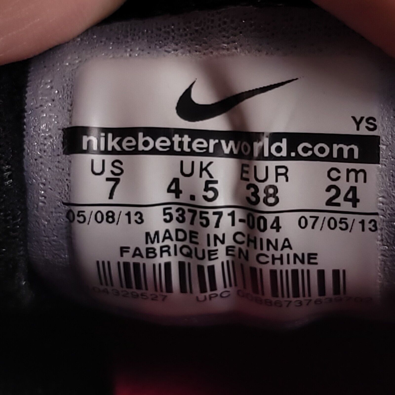 Nike Nike Downshifter 5 Shoe Womens Size 7 537571-004 Black Pink Size US 7 / IT 37 - 9 Thumbnail