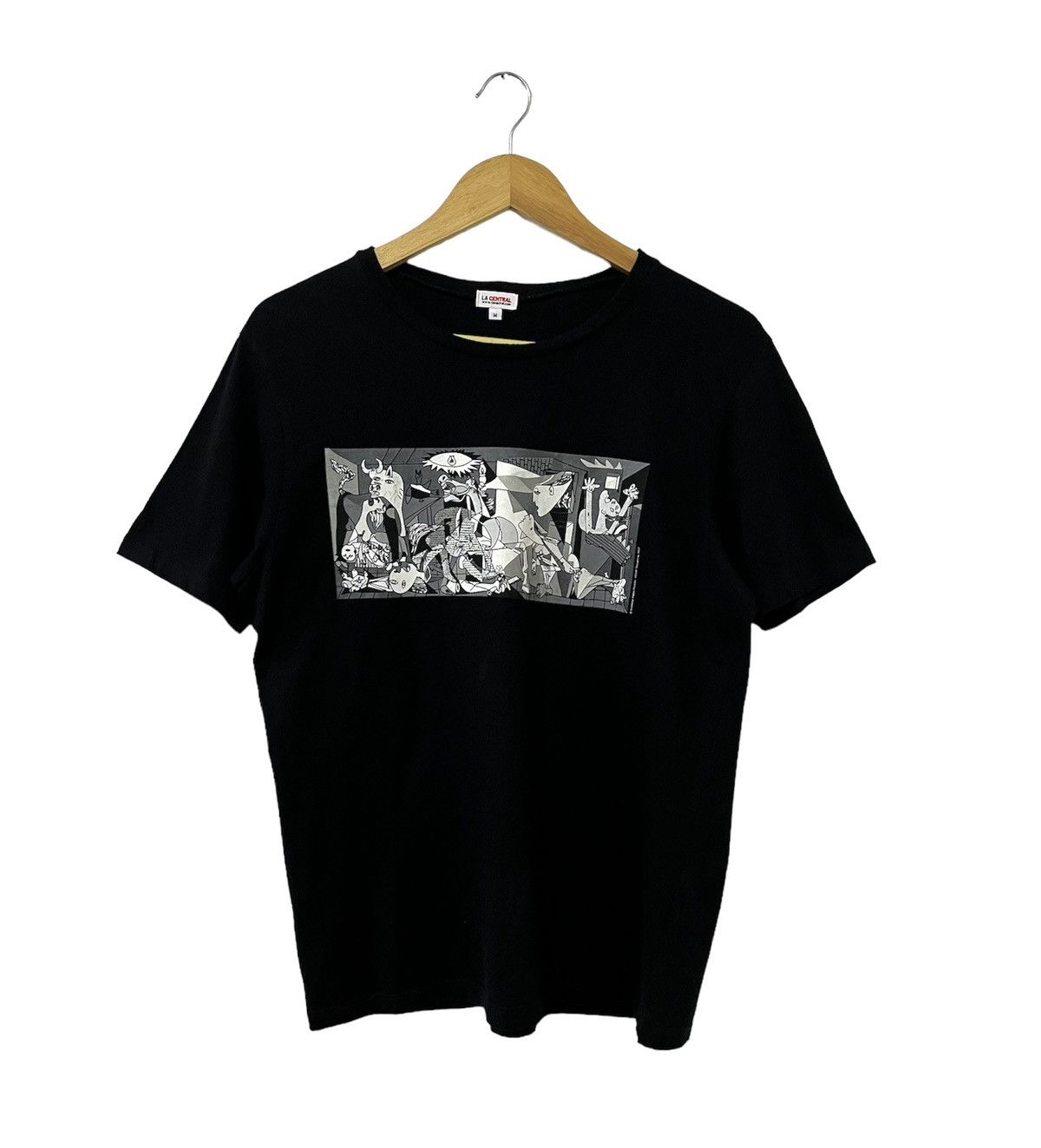 image of Vintage Pablo Picasso The Meseu Barcelona Art Tshirt in Black, Men's (Size Medium)