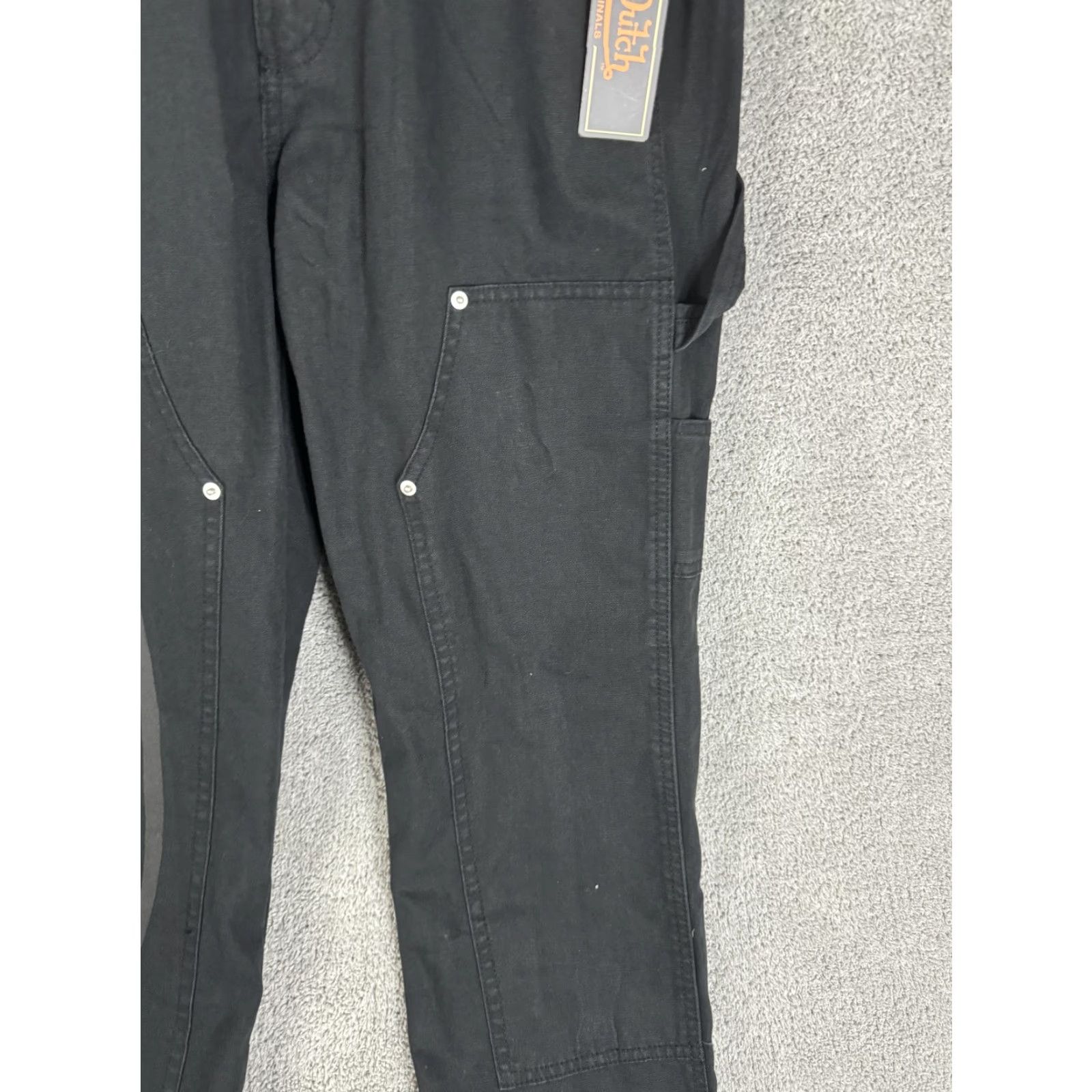 Von Dutch VINTAGE Von Dutch Jeans Mens 30x32 Black Carpenter Workwear Logo Size US 30 / EU 46 - 6 Thumbnail