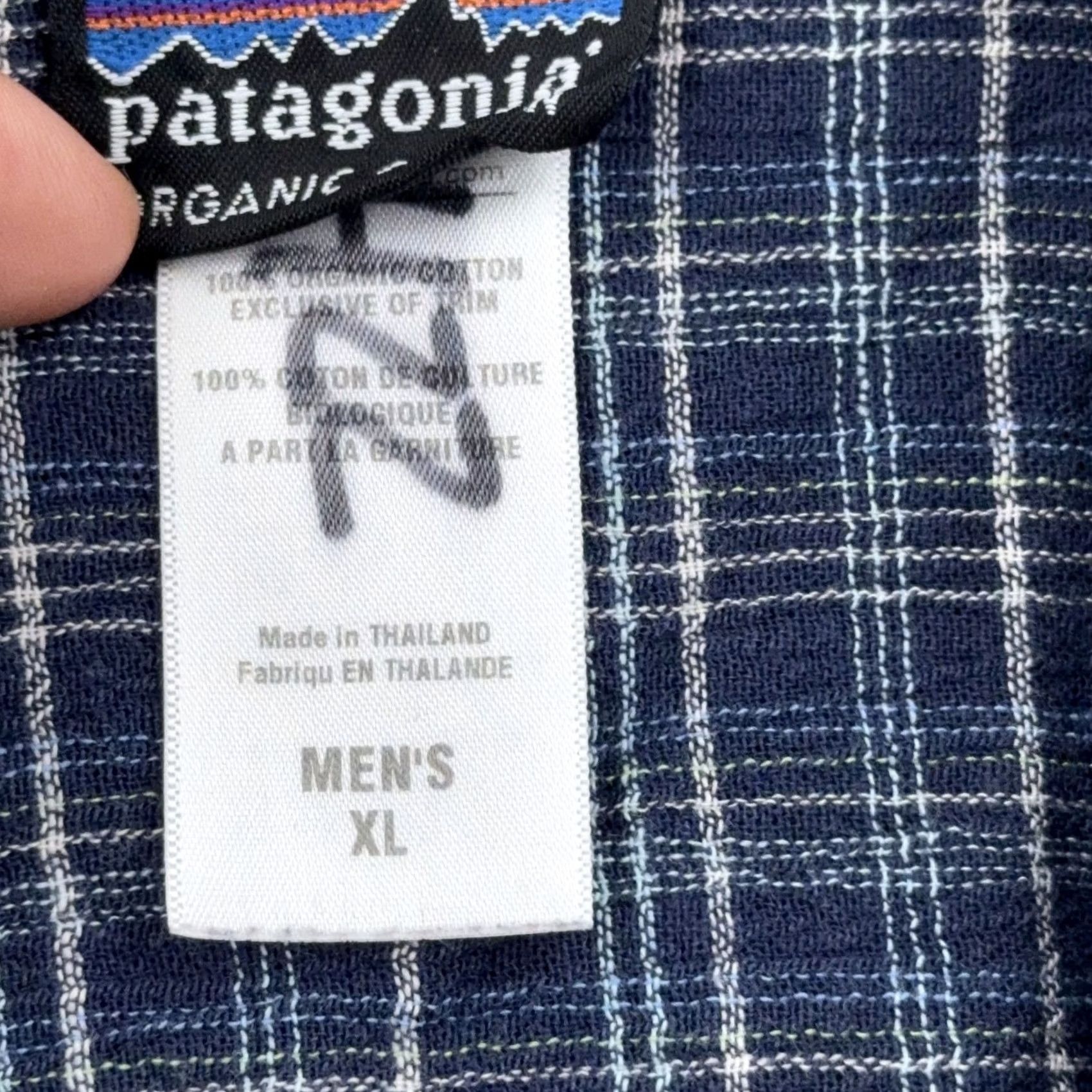 Patagonia Patagonia Shirt Mens XL Blue Plaid Organic Cotton Short Sleeve Button Up Casual Size US XL / EU 56 / 4 - 6 Thumbnail