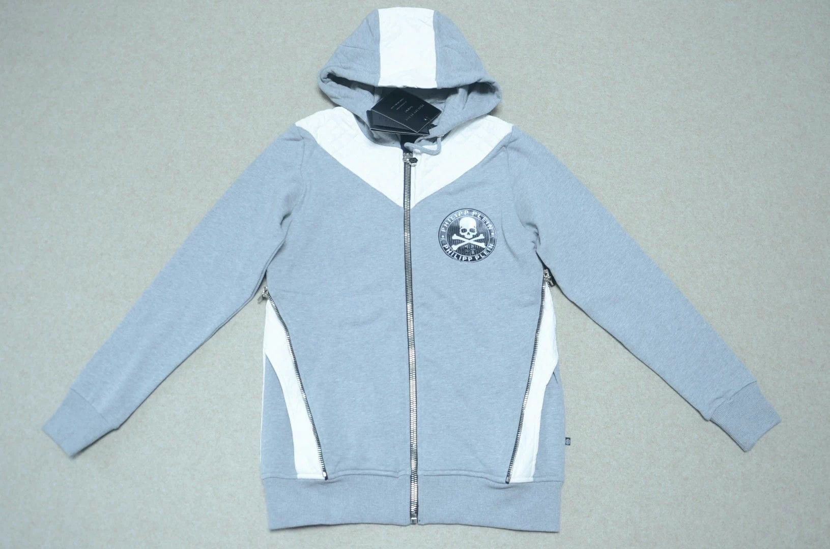 Philipp Plein Philipp Plein PP side zip leather panel hoodie Size US M / EU 48-50 / 2 - 1 Thumbnail