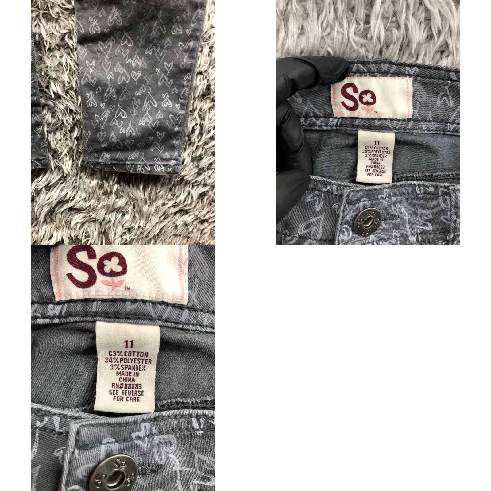 Denime SO Jeans Skinny Size 11 Juniors Low Rise Medium Wash Gray Denim Women Fast Shipping? Size 32" / US 10 / IT 46 - 8 Thumbnail