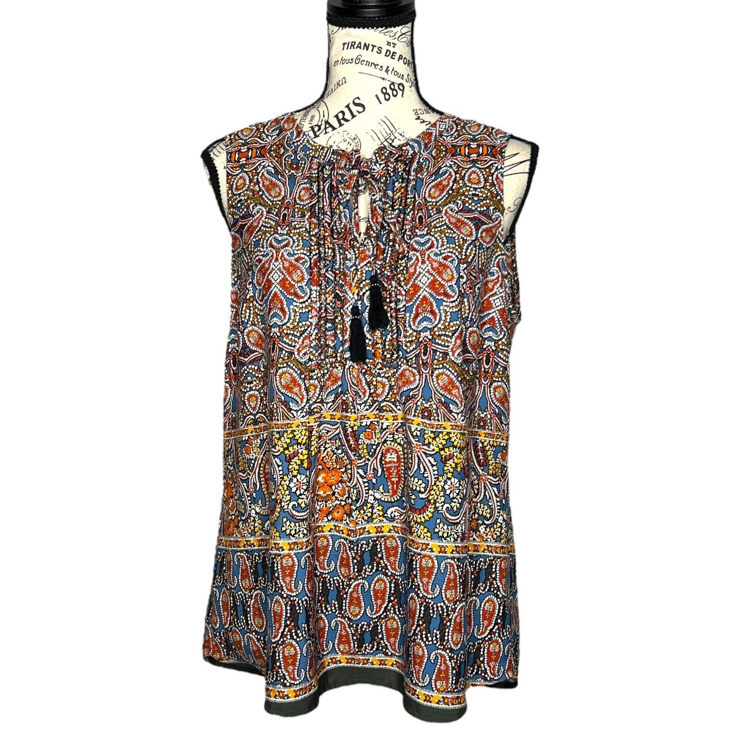 Other Marcelle Tie Neck Top Stitch Fix Daniel Rainn Keyhole Blouse Size M / US 6-8 / IT 42-44 - 8 Thumbnail