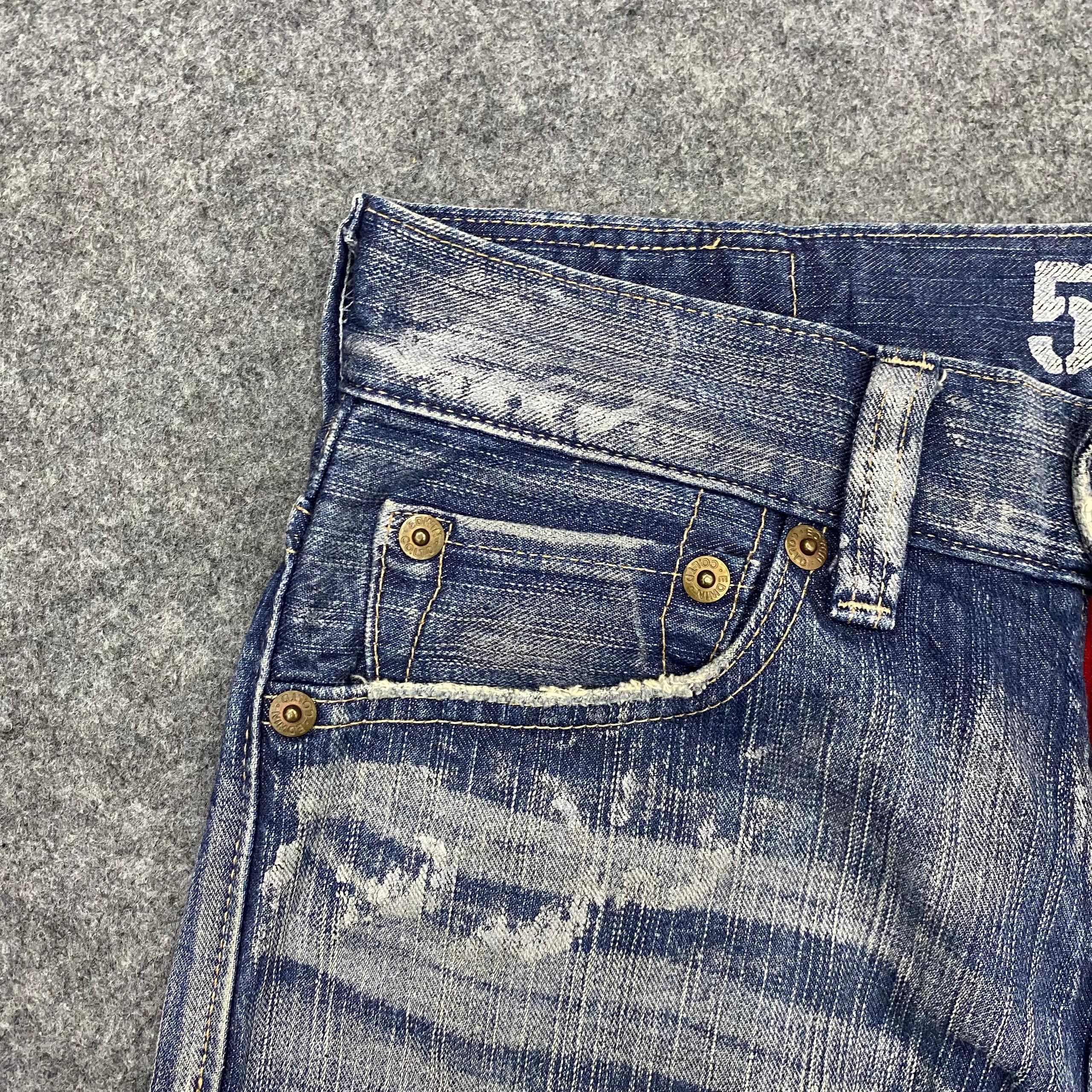 Edwin 💥Best Offer💥Vintage Edwin 503 Blue Trip Distressed Denim Size US 32 / EU 48 - 11 Thumbnail