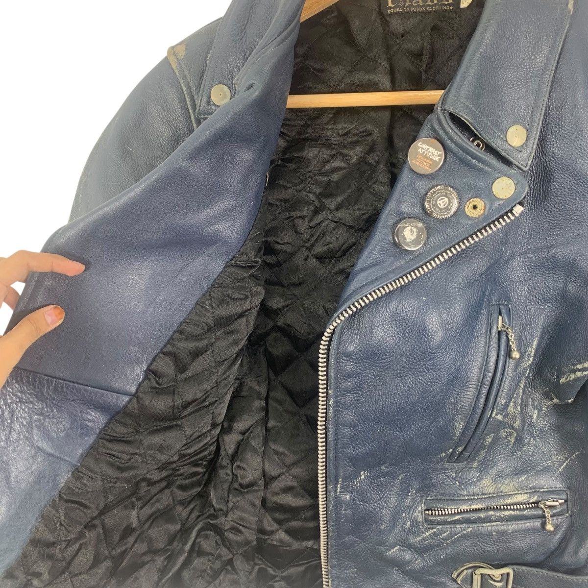 Vintage Vintage CHAOS PUNK CLOTHING Contrast Attitude Jacket Leather Size US S / EU 44-46 / 1 - 11 Thumbnail