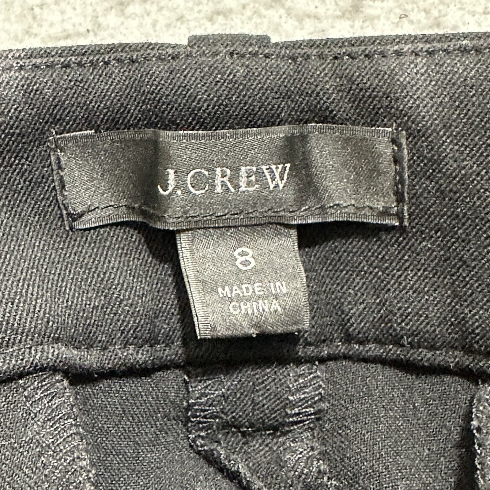 J.Crew J. Crew 8 Black Flat Front Dress Pants High Rise Stretch Size 30" / US 8 / IT 44 - 5 Thumbnail