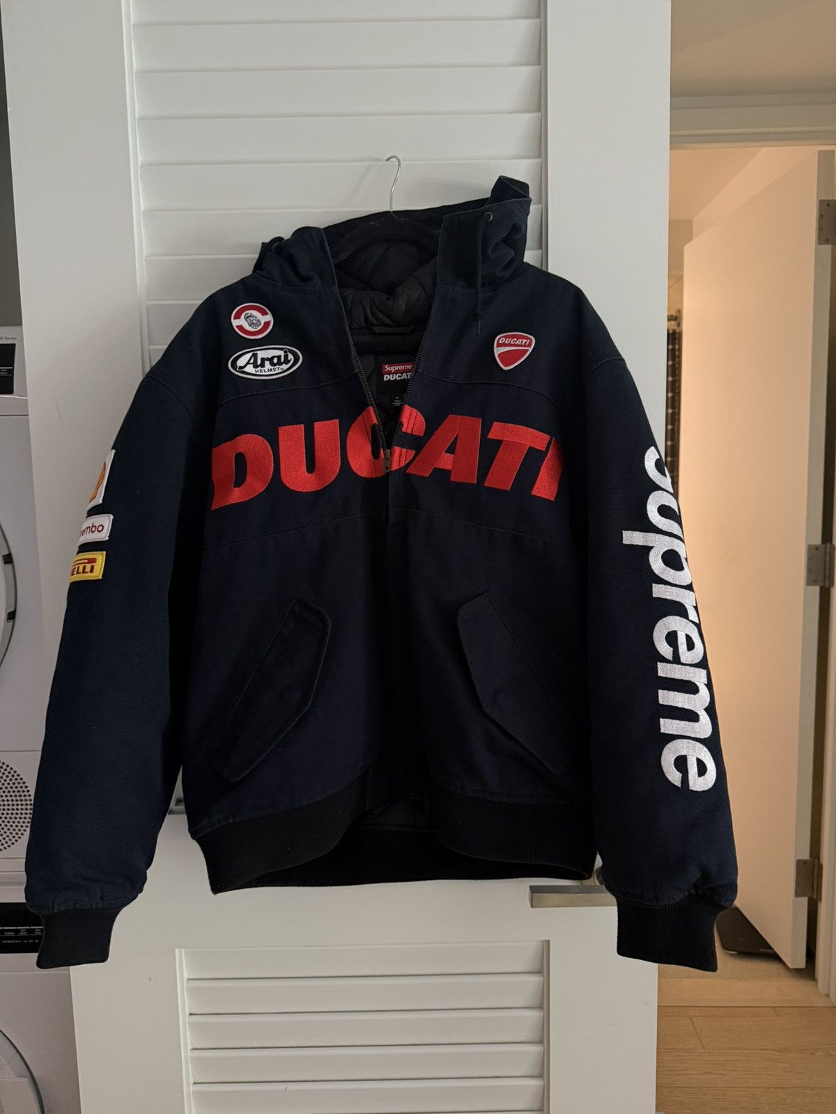 Supreme Ducati Racer hooded work jacket bike