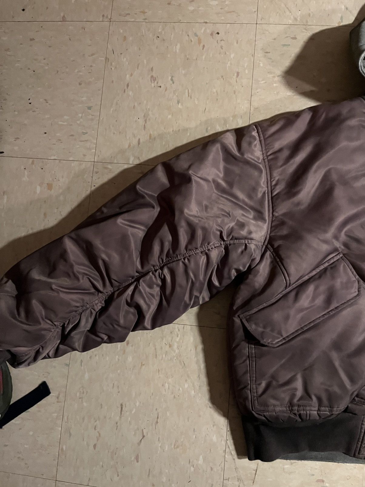 No Faith Studios NoFaithStudios BASIC REVERSIBLE WAFFLE BOMBER BURGUNDY Size US M / EU 48-50 / 2 - 3 Thumbnail