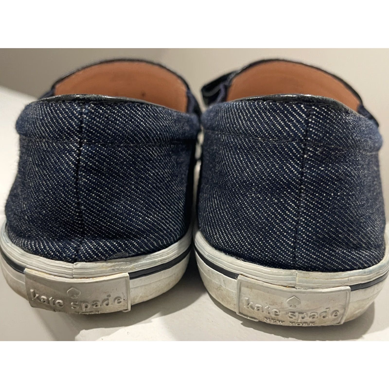 Denime Kate Spade New York Sneakers Delise Too Indigo Denim Black Nappa Bow Size 7B Size US 7 / IT 37 - 4 Thumbnail