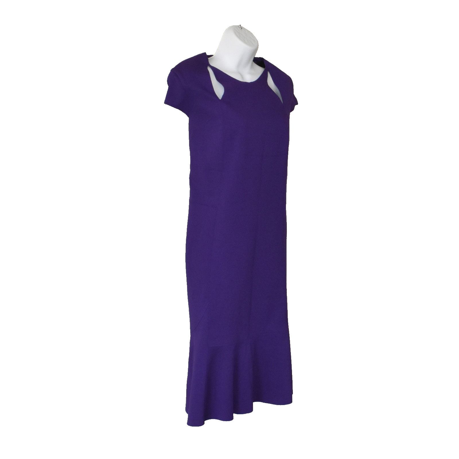 Akris AKRIS PUNTO Purple Jersey Cutout Sheath Dress Size US 14 Size XL / US 12-14 / IT 48-50 - 3 Thumbnail