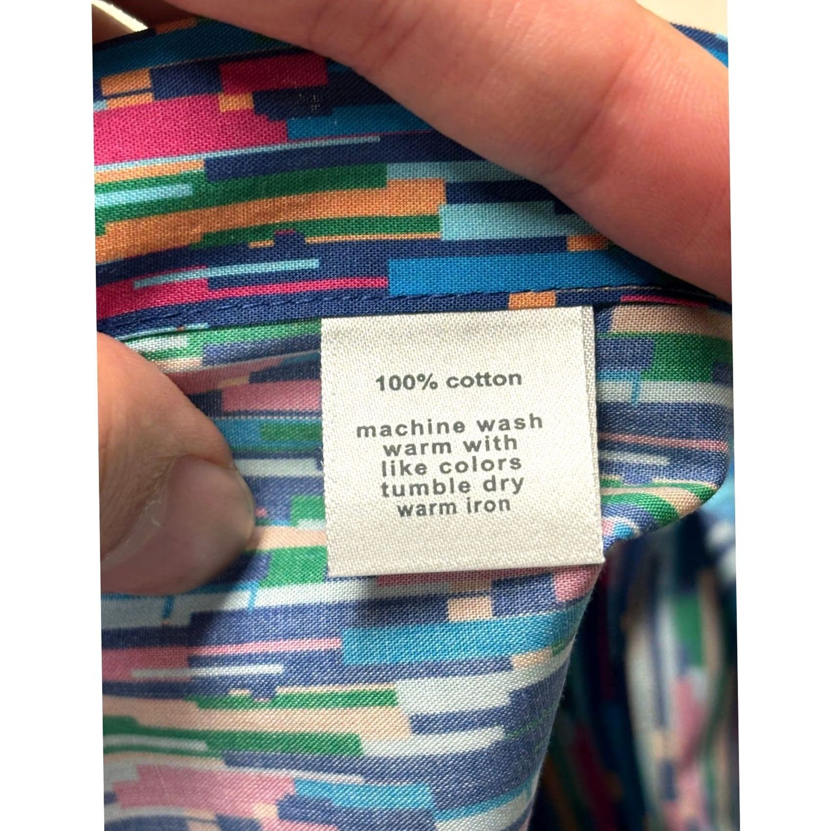 Vintage Paul Fredrick Shirt Mens XL Multi Classic Fit Cotton Abstract Geometric Print Size US XL / EU 56 / 4 - 5 Thumbnail