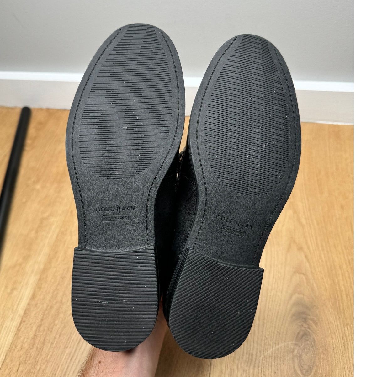 Cole Haan NEW Cole Haan Stassi Chain Loafer Slip On Shoe Black Leather Size US 6.5 / IT 36.5 - 6 Thumbnail