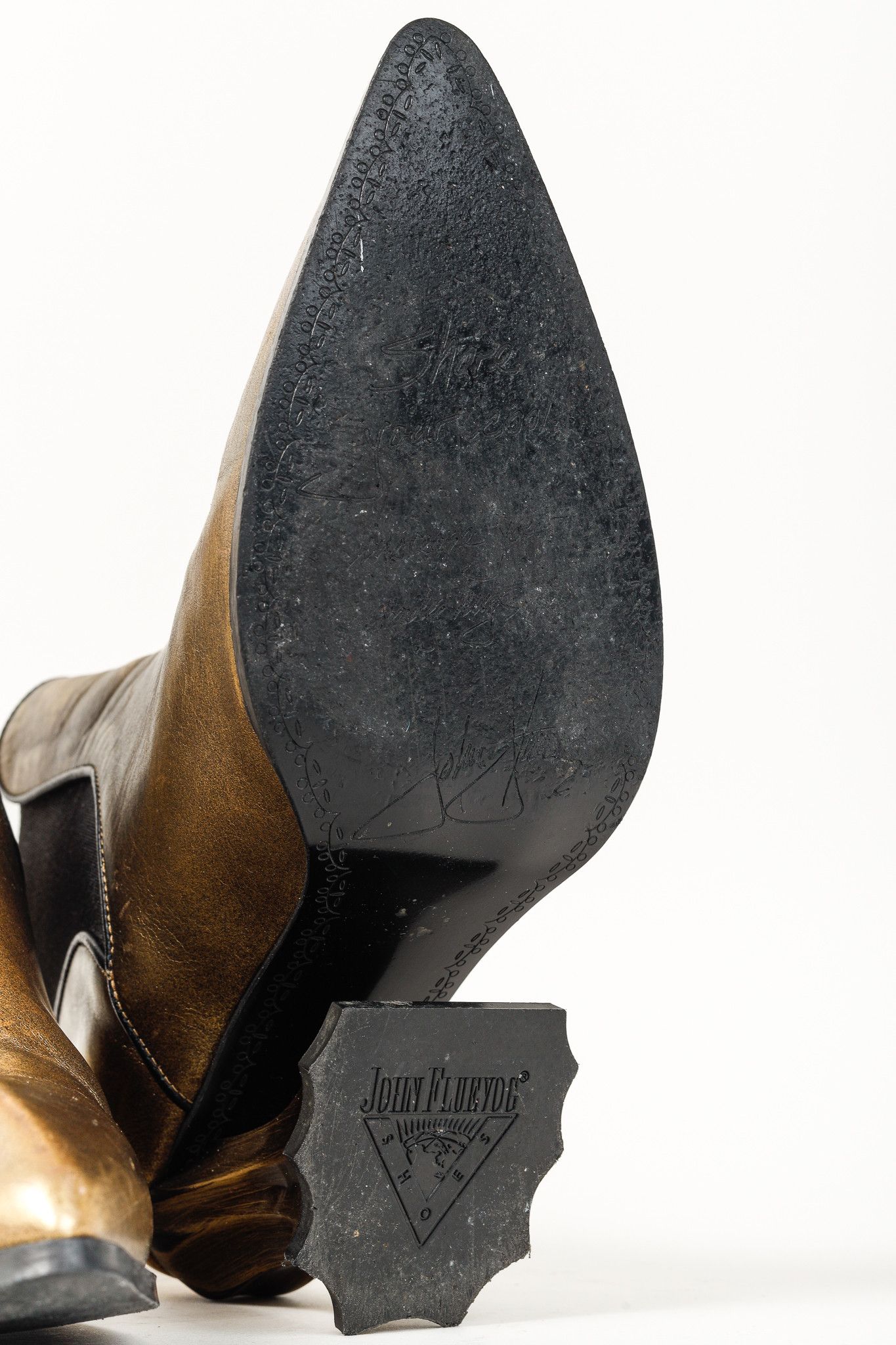 John Fluevog John Fluevog Ara Gold Vintage-Inspired Chelsea Boots Size US 7 / IT 37 - 5 Thumbnail