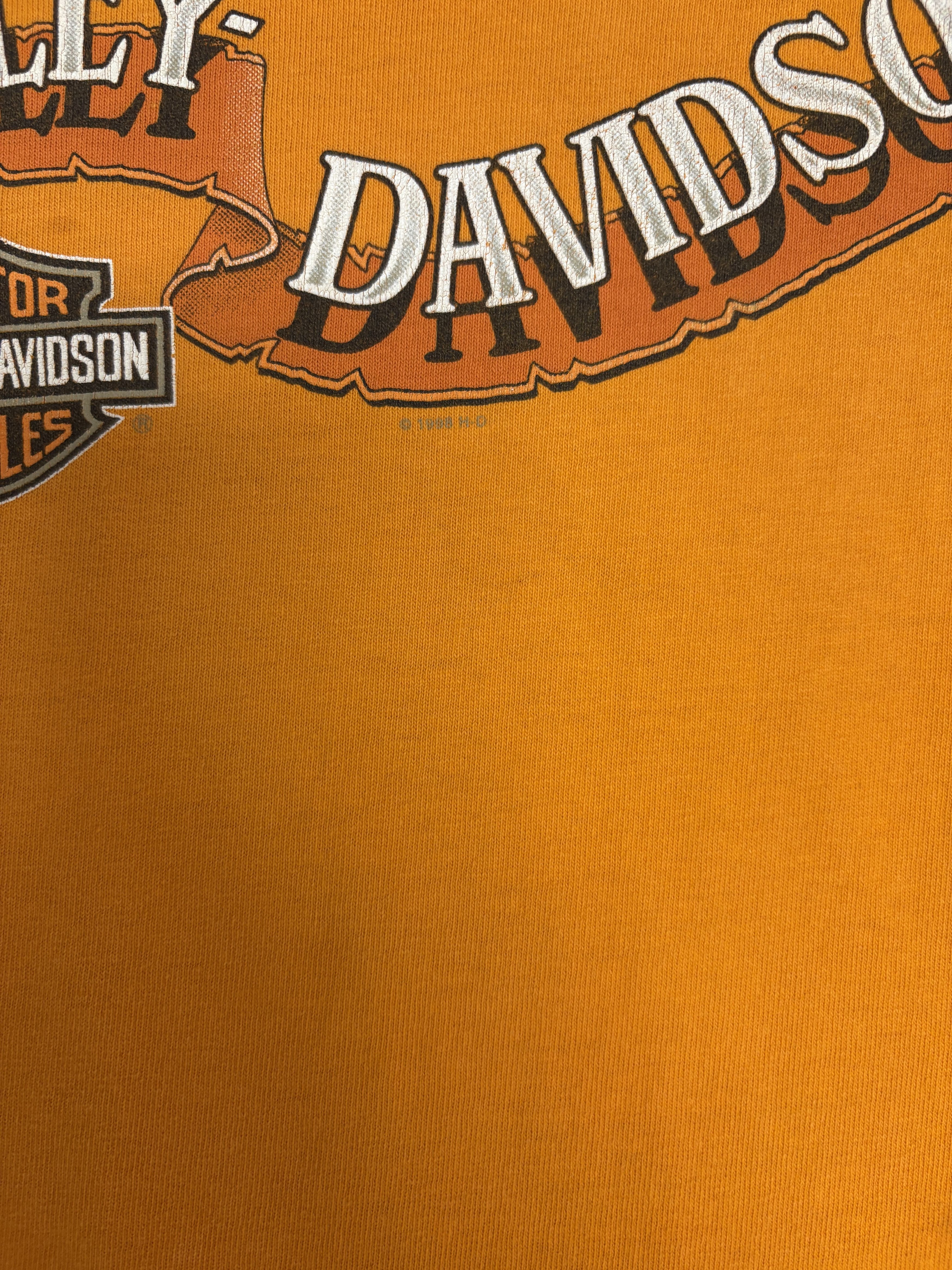 Vintage Harley Davidson Naples, Florida Vintage Orange T-Shirt Tee Size US M / EU 48-50 / 2 - 3 Thumbnail