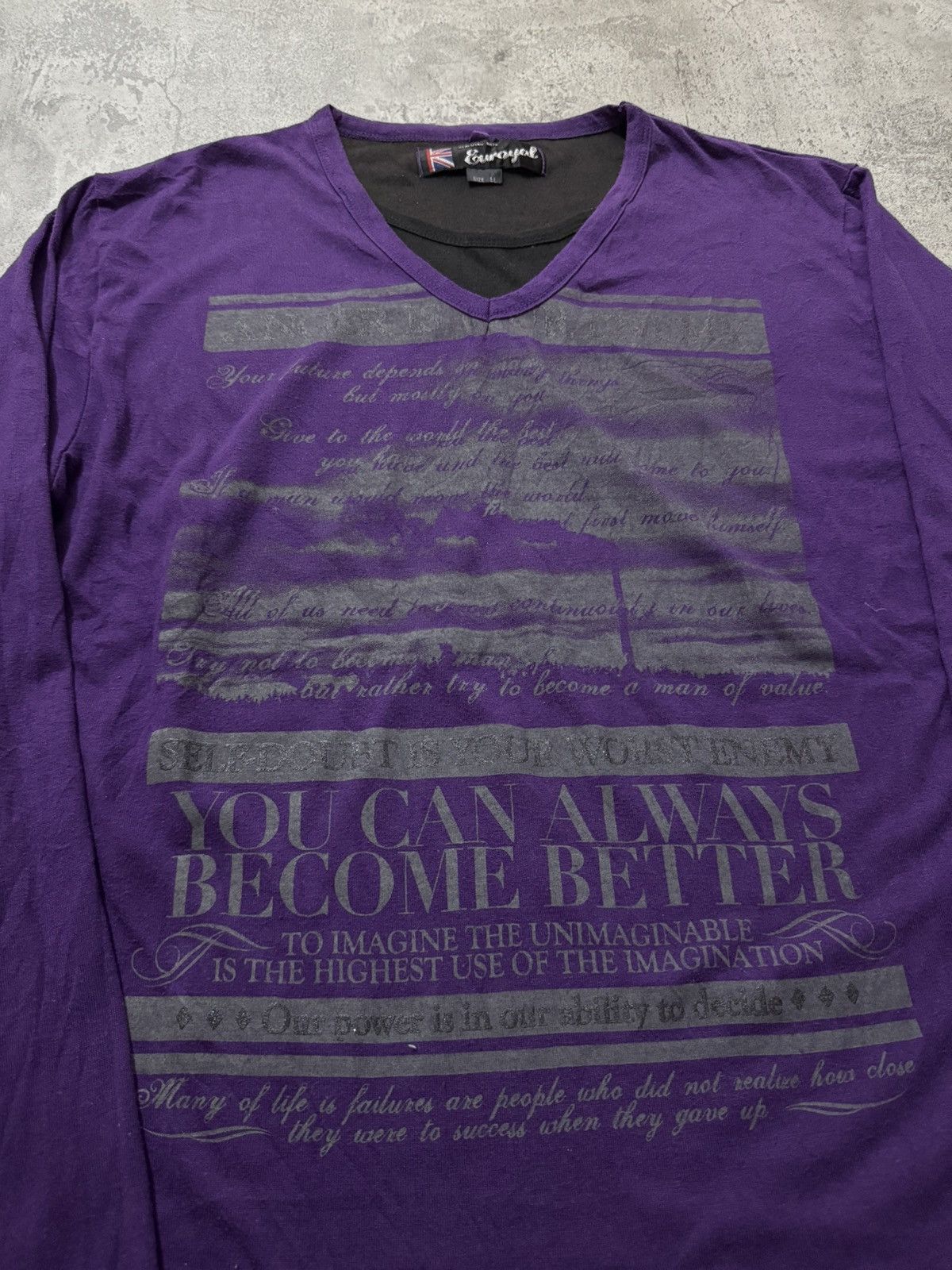 Hysteric Glamour Y2k Euroyal double layer poem ifsixwasnine longsleeve Size US L / EU 52-54 / 3 - 2 Thumbnail