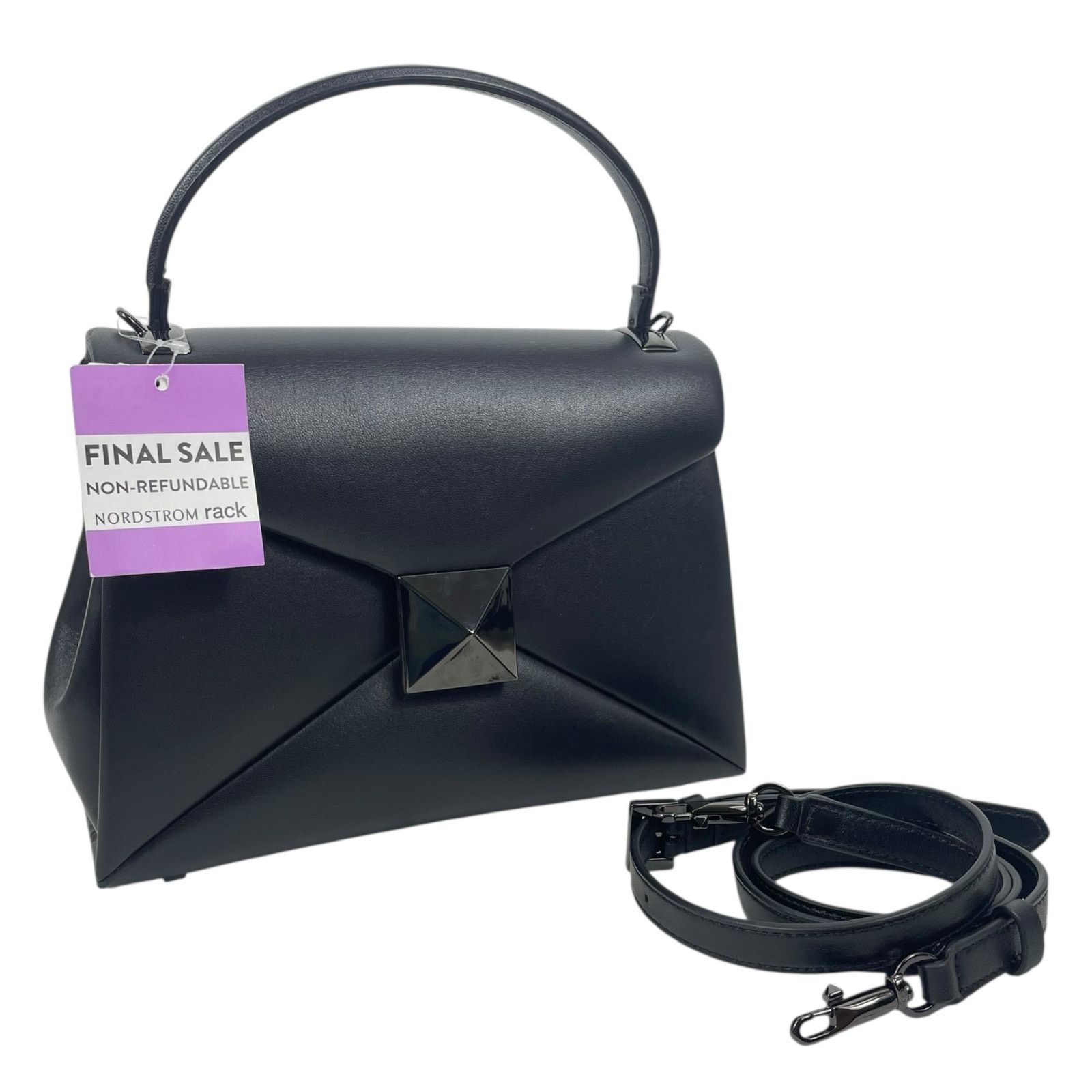 Valentino Valentino Garavani One Stud Small Top Handle Leather Black Size ONE SIZE - 4 Thumbnail