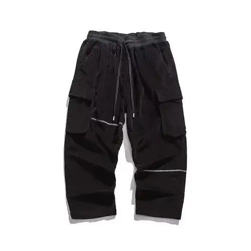 Other 20AW Indigo Union Japan Black Corduroy Straight Leg Pants Size US 31 - 4 Thumbnail