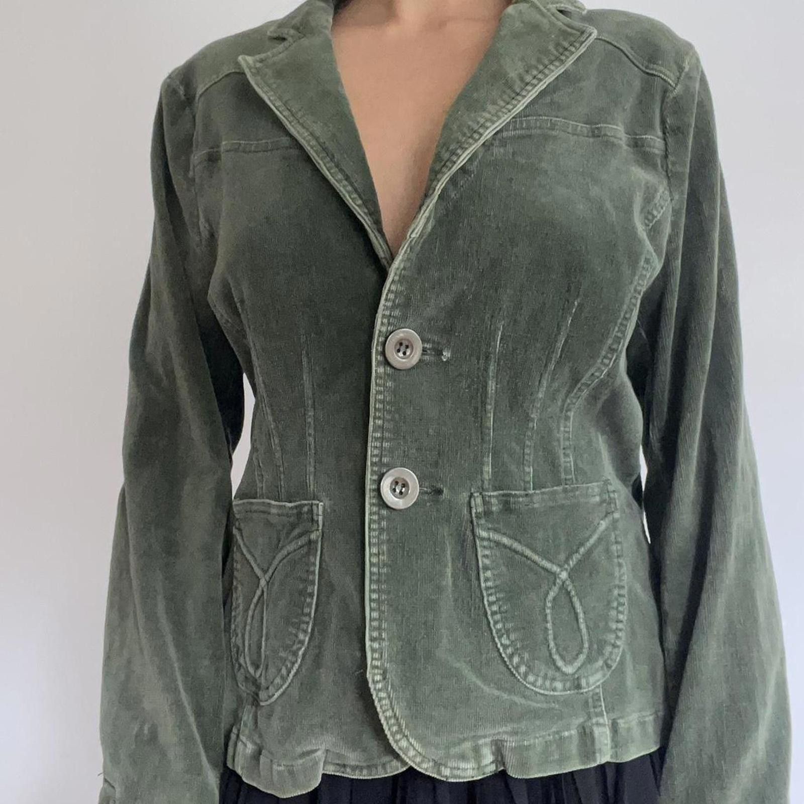 Other Olive green corduroy blazer with button detailing Size L / US 10 / IT 46 - 1 Thumbnail