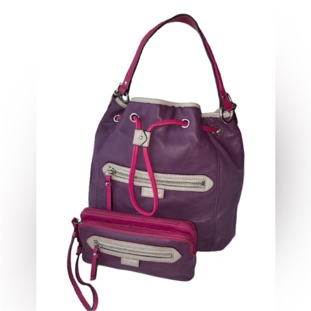 Coach Daisy Spectator Bucket Bag And Wallet in Purple, Women's