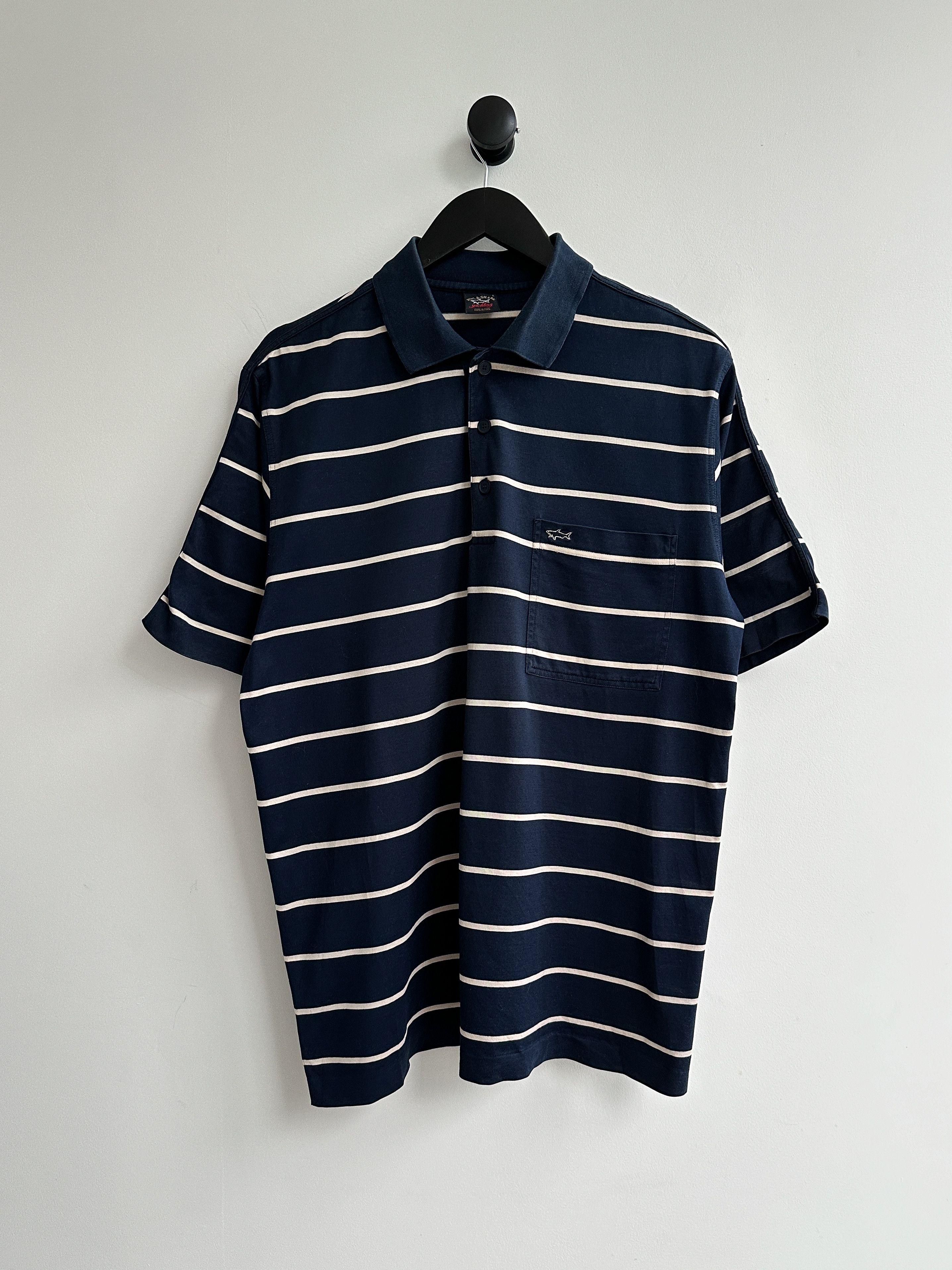 Paul & Shark Vintage Paul & Shark Stripped Polo Shirt Size US L / EU 52-54 / 3 - 1 Thumbnail