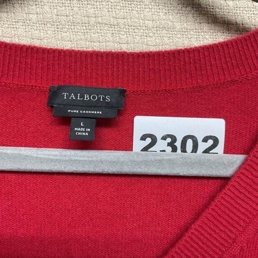 Talbots Talbots Cashmere Long Sleeve V-Neck Sweater Pullover Women L Size L / US 10 / IT 46 - 2 Thumbnail