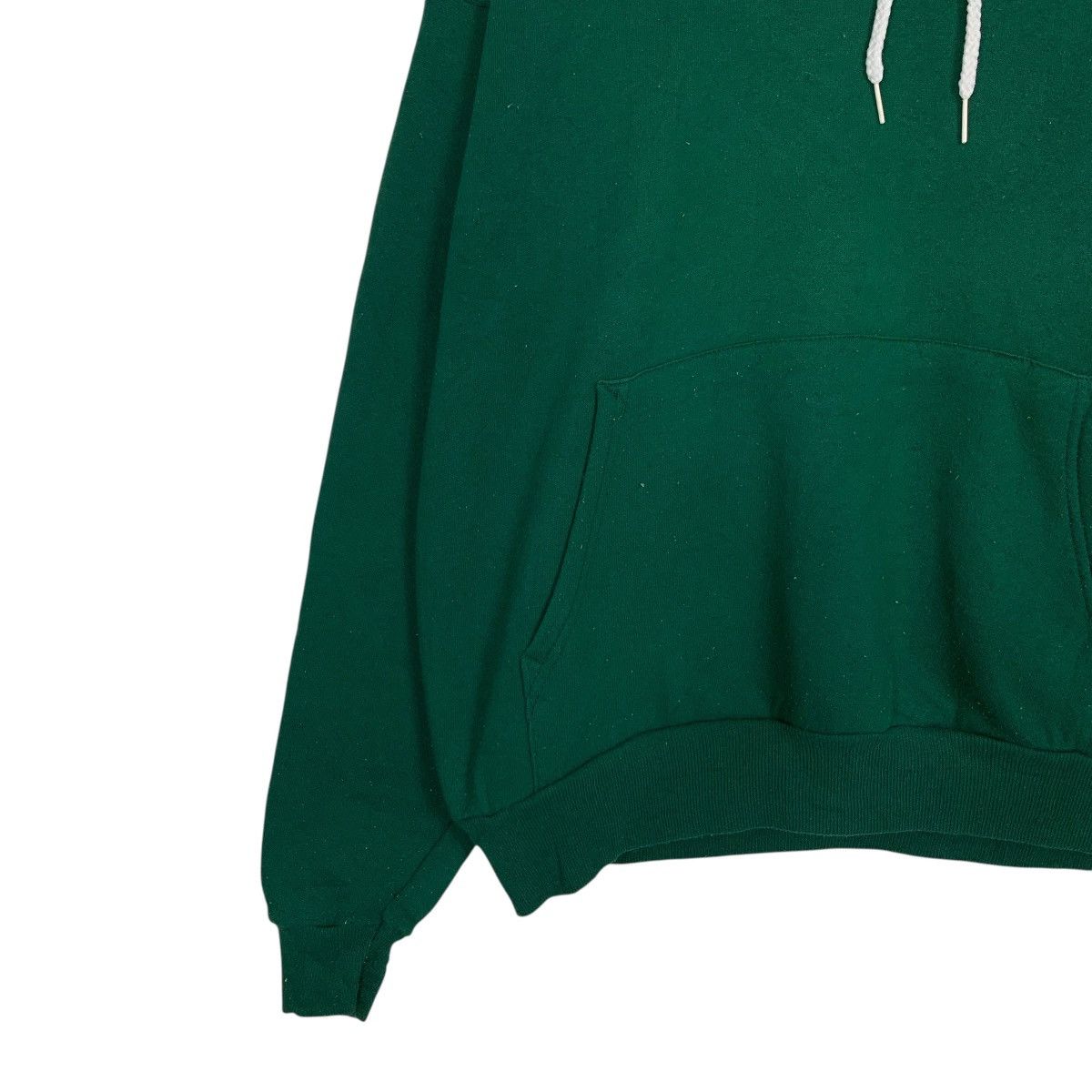 Vintage 90’s HANES Made in Usa Green Plain Hoodies #3556-C162 Size US XL / EU 56 / 4 - 5 Thumbnail