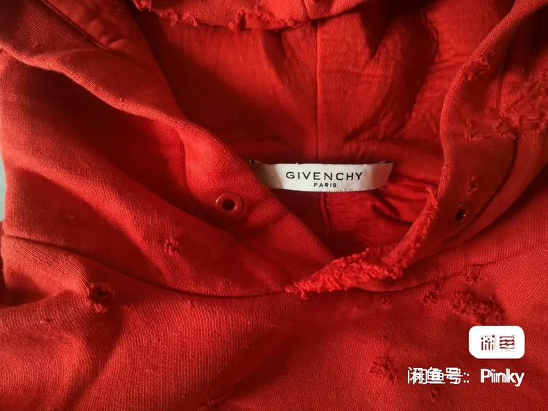 Givenchy Givenchy Ripped Hoodie with Hood Size US M / EU 48-50 / 2 - 3 Thumbnail