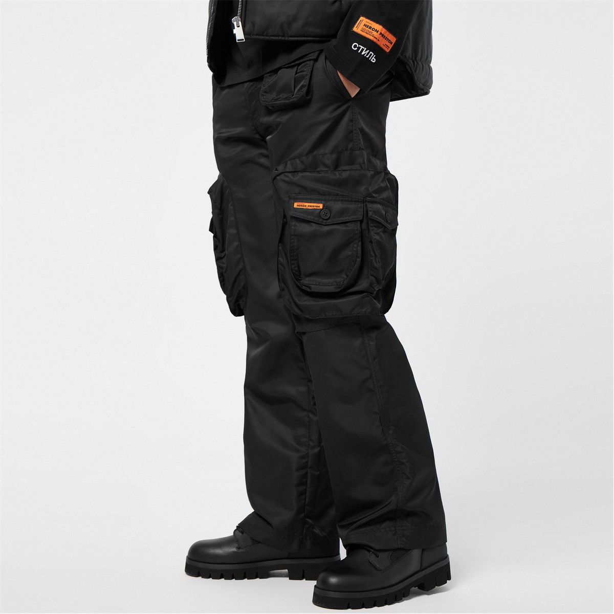 image of ds! Ss23 Heron Preston X-Ray Track Black Cargo Pants, Men's (Size 32)