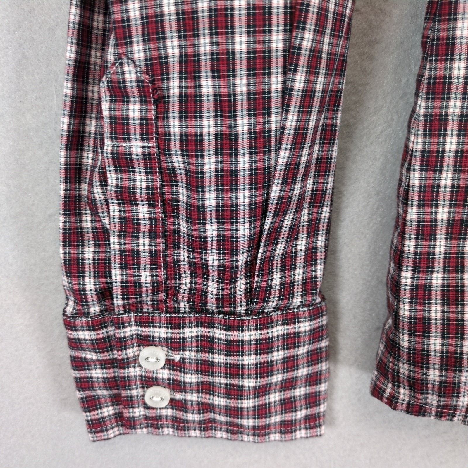 Tommy Hilfiger Tommy Hilfiger Women's L Button Up Ruffle Front Plaid Blouse Size L / US 10 / IT 46 - 5 Thumbnail