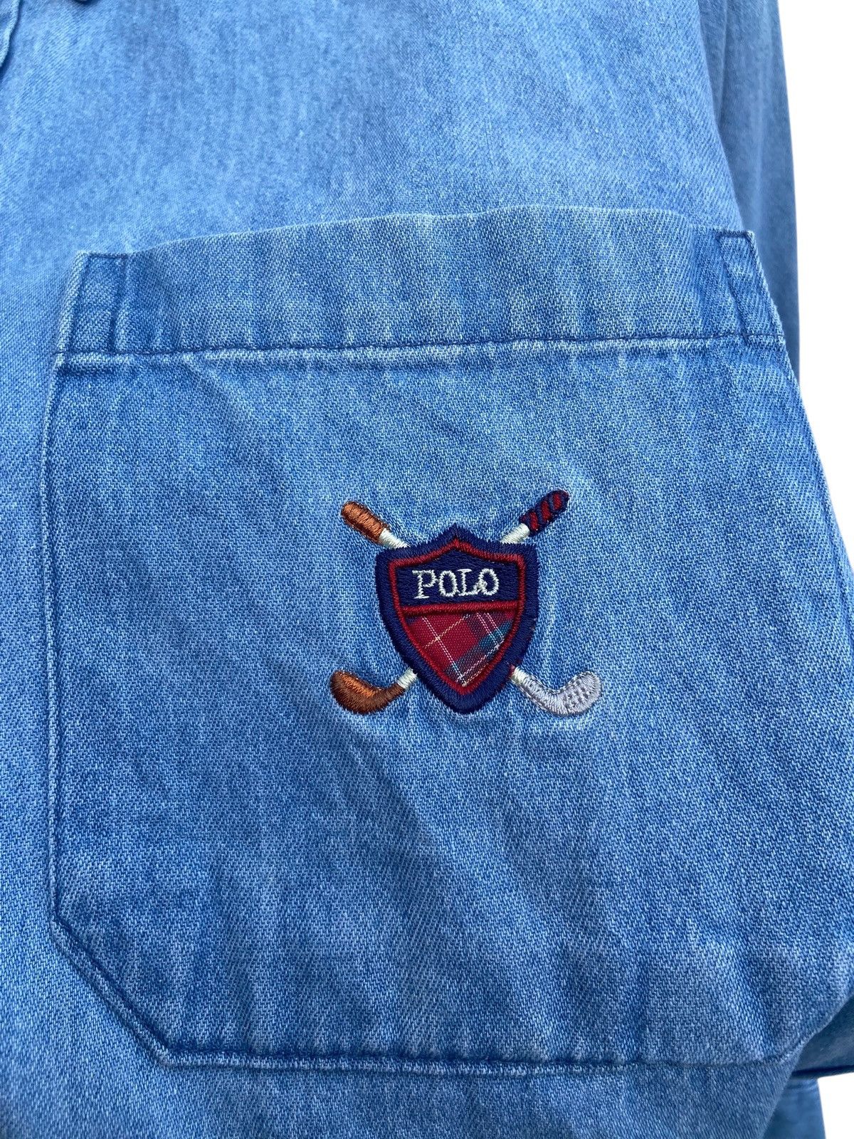 Polo Ralph Lauren Vintage Polo Ralph Lauren Polo Shield Chambray Size US L / EU 52-54 / 3 - 5 Thumbnail