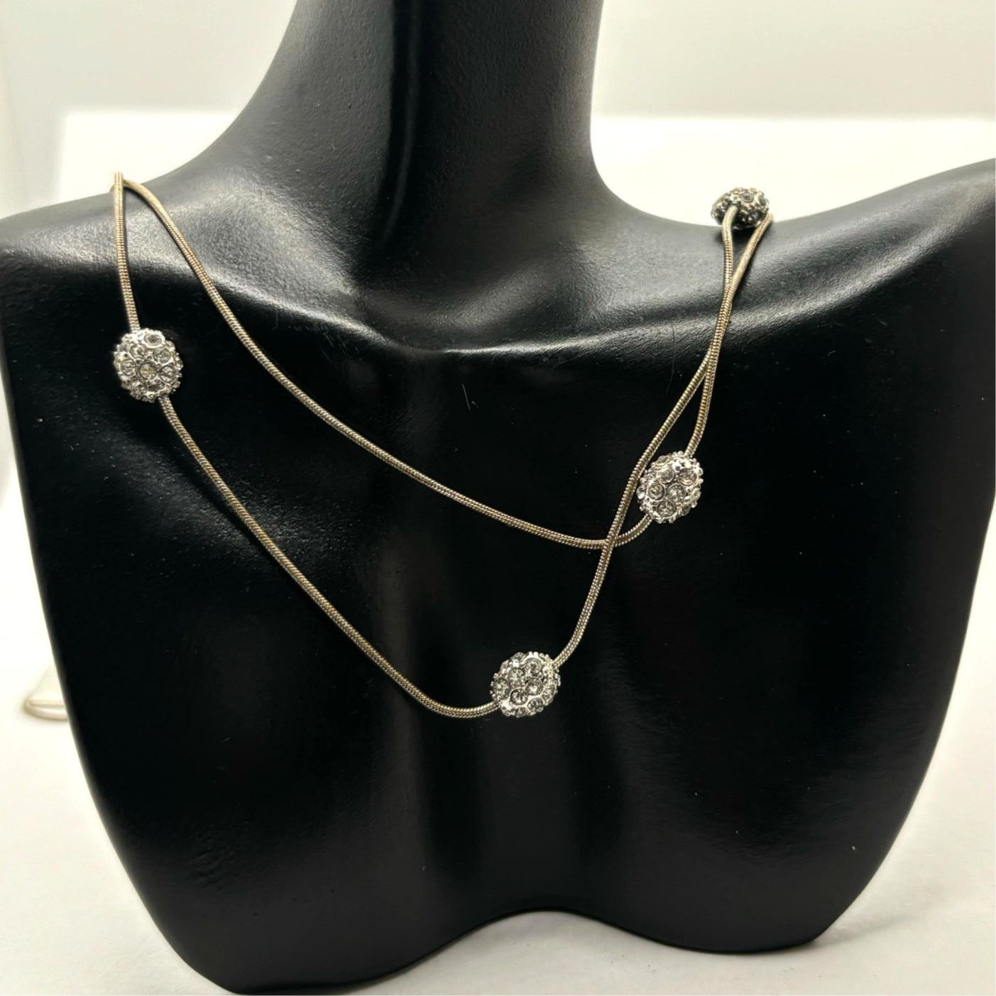 Other Silver Anne Klein Crystal Necklace Size ONE SIZE - 1 Thumbnail