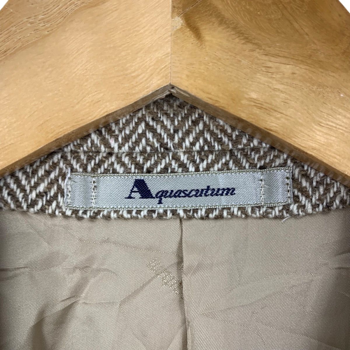 Aquascutum Vintage AQUASCUTUM LONDON Herringbone Blazer Coat Jacket Size US L / EU 52-54 / 3 - 5 Thumbnail