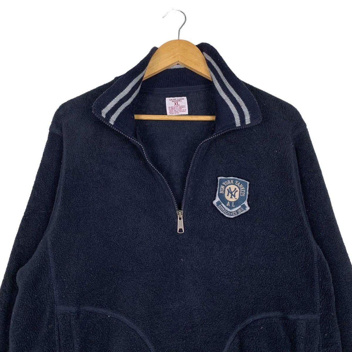 MLB MLB New York Yankees Half Zip Fleece Sweatshirt #0980-C43 Size US XL / EU 56 / 4 - 8 Thumbnail