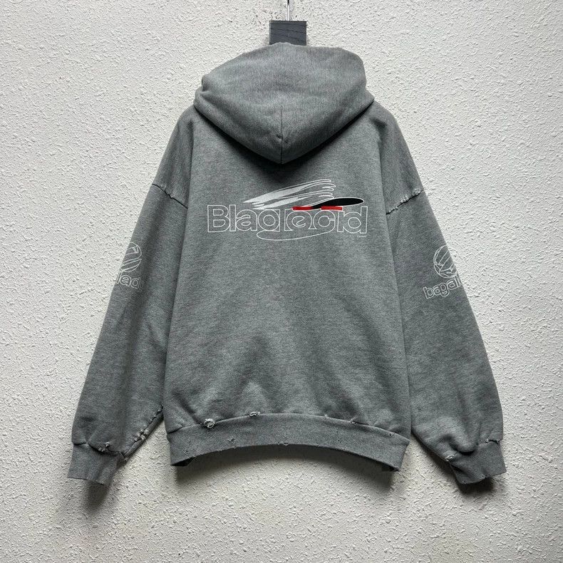 Balenciaga Balenciaga Letter Logo Print Grey Hoodie Size US XS / EU 42 / 0 - 2 Thumbnail
