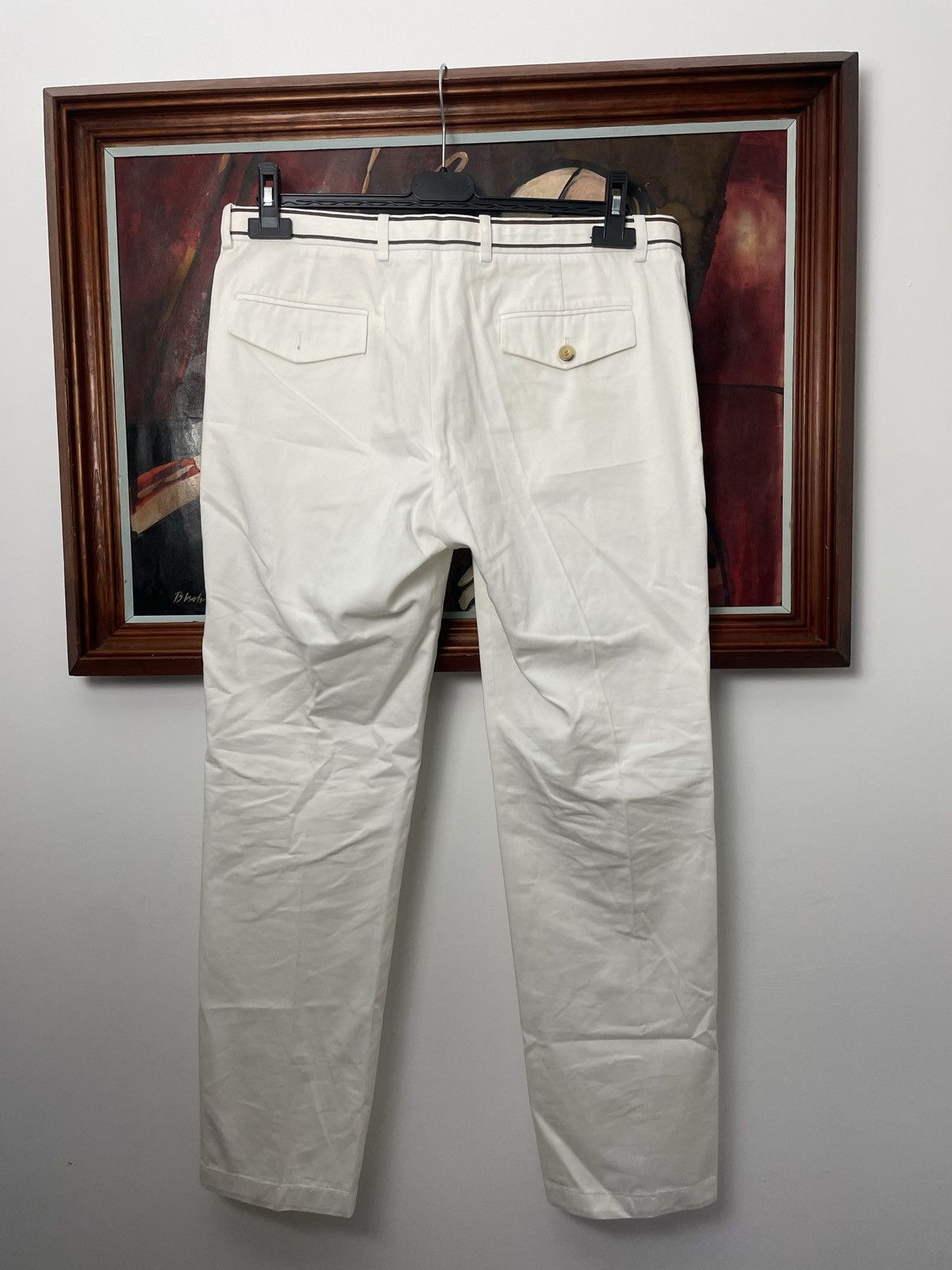 Gucci Vintage Y2k Gucci White Slim Skinny Pant Luxury Designer Size US 33 - 2 Thumbnail